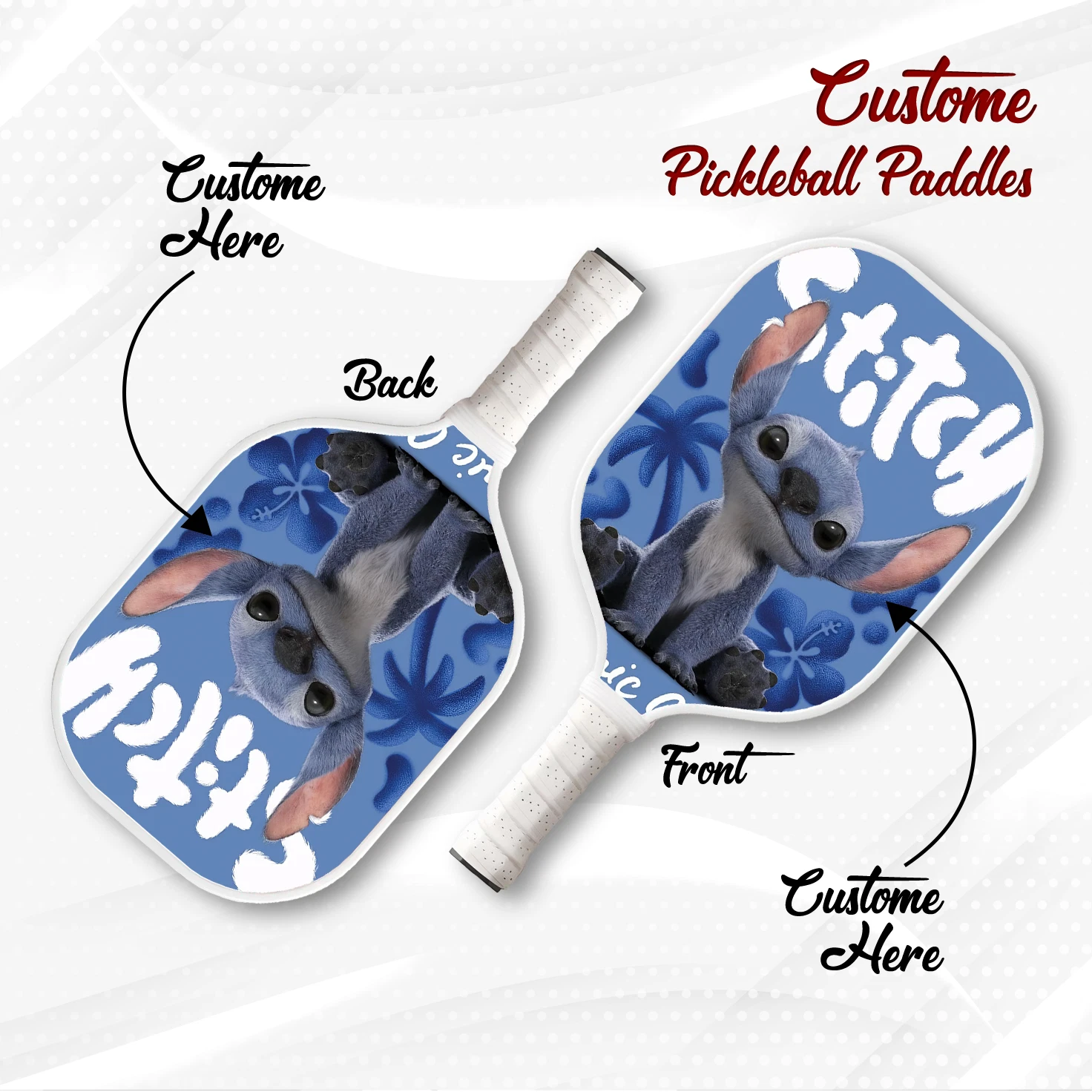 Stitch Pickleball Paddle Disney Gift Custom Paddle for Fans