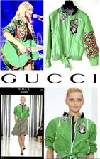 Gucci Vintage 2007 Green Taylor Snake Patch Jacket 38 40 42 2 4 6 Fur Coat XS S