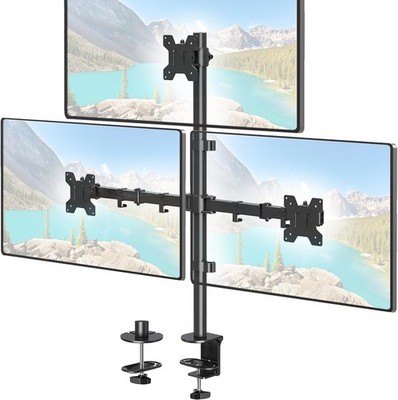 ELIVED Dreifach Monitor Halterung 17-32 Zoll Höhenverstellbar VESA 75/100mm