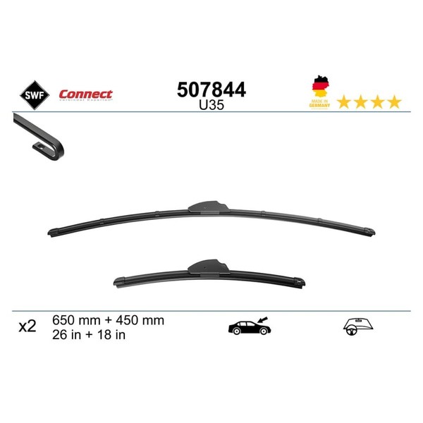 Wischblatt SWF 507844 FüR Kia CitroëN Jeep Hyundai Renault C5 I Break Ioniq-image