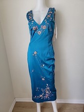 Mandalay Sheath Dress Sequin Sleeveless Blue ...