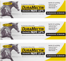 Duramectin Equine Wormer Paste - 3 Tubes
