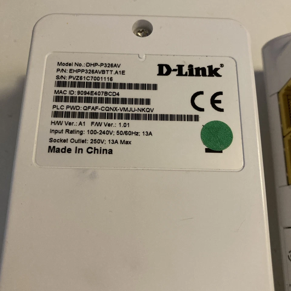 2 x D-LINK DHP-P326AV POWERLINE ADAPTERS, TalkTalk branded with cables - Image 3 of 4