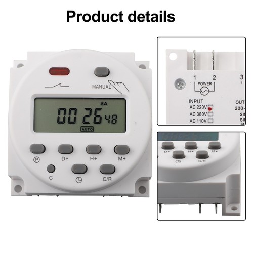 Wiederaufladbare batteriebetriebene Digitalanzeige Zeitschaltuhr für Hausautoma - Picture 2 of 26