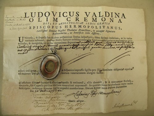 Reliquary relic Saint Catherine of Siena+ COA (firefighters, nurses)