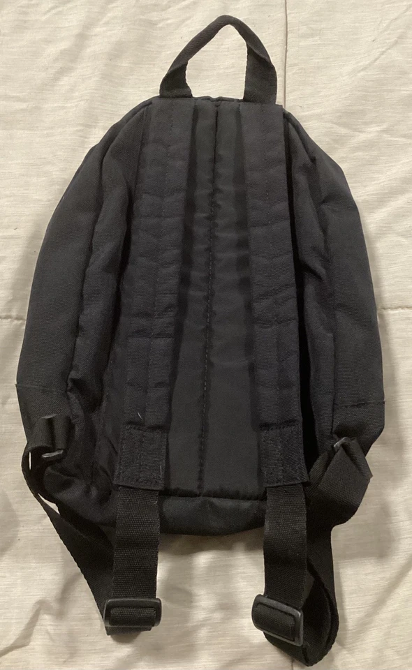 Mini mochila de lona negra compacta de nailon Eddie Bouer 2003 vintage Foto 3 de 4