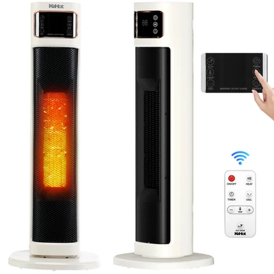 KEHOT 2000W Elektro Heizlüfter Drehbare Turmheizer mit Fernbedienung 2 Modi Heizung