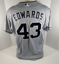 2017 San Diego Padres Jon Edwards #43 Game Issued Grey Jersey SDP0511