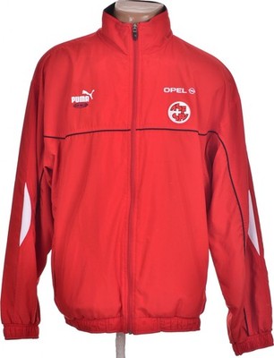 SCHWEIZ 2000/2002 FUSSBALL TRAININGSJACKE PUMA GR. M ERWACHSENE SPIELERAUSGABE