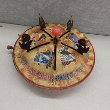 Vintage Mattel Music Maker Blackbird Pie Tin Wind Up Toy Read