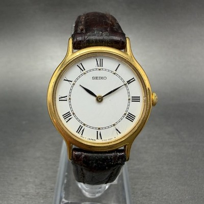 Seiko Watch Women 26mm White Dial Gold Tone Round Vinatge V700