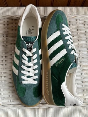 Gucci X Adidas Gazelle Green Velvet Sz 11.5 NEW RARE 707848 9STU0