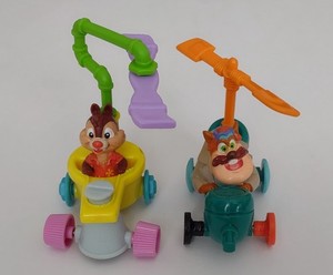 2 Vintage McDonald's Happy Meal Toys -1989- Chip N Dale - Rescue Rangers