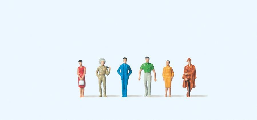 Passers By (6) Figure Set N gauge (1/148 - 1/160) Preiser 79022