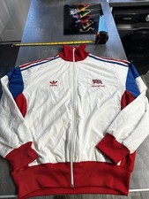 Retro Adidas Originals Team GB Windbreaker Large White Blue Red  Beckham Olympic