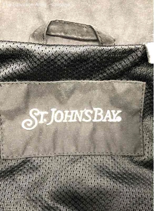 St. John's Bay Mens Black Long Sleeve Full-Zip Pockets Windbreaker Jacket Sz 2XL - Image 3 of 4
