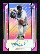 2021 Leaf Metal Draft Pink Rainbow 2/20 Jose Miranda #BA-JM3 Auto v1x