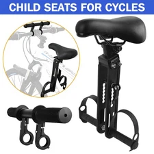 Kids Mountain Bike Seat with Handlebar Children Front Mounted Bicycle Seats Set