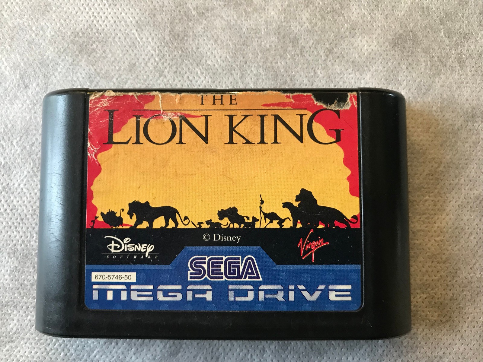JEU SEGA MEGADRIVE LE ROI LION CARTOUCHE SEUL TESTE