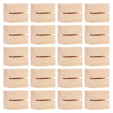 20Pcs Wooden Name Card Holder Wooden Table Number Stands Solid Wood Place4514