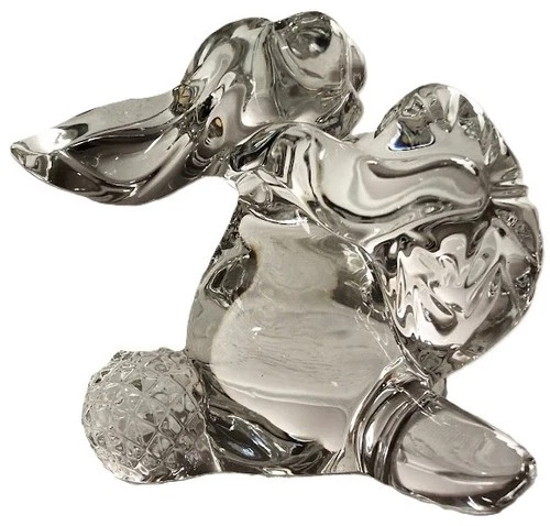 Vintage Waterford Crystal Rabbit Holding an Easter Egg 3.5" Made in Ireland