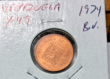 1974 Venezuela 5 Centimos, uncirculated details. Coin #1492. Free Shipping