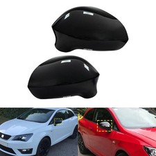 L+R Schwarz Spiegelgehäuse Spiegelkappe Für Seat Ibiza IV 6J5, 6P1 ST 6J8, 6P8