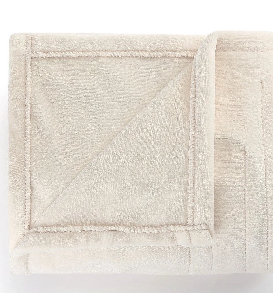 Sunbeam Off White/Cream Microplush Softer Heated Throw. Size 50 In. X 60 In. New - Image 2 of 4