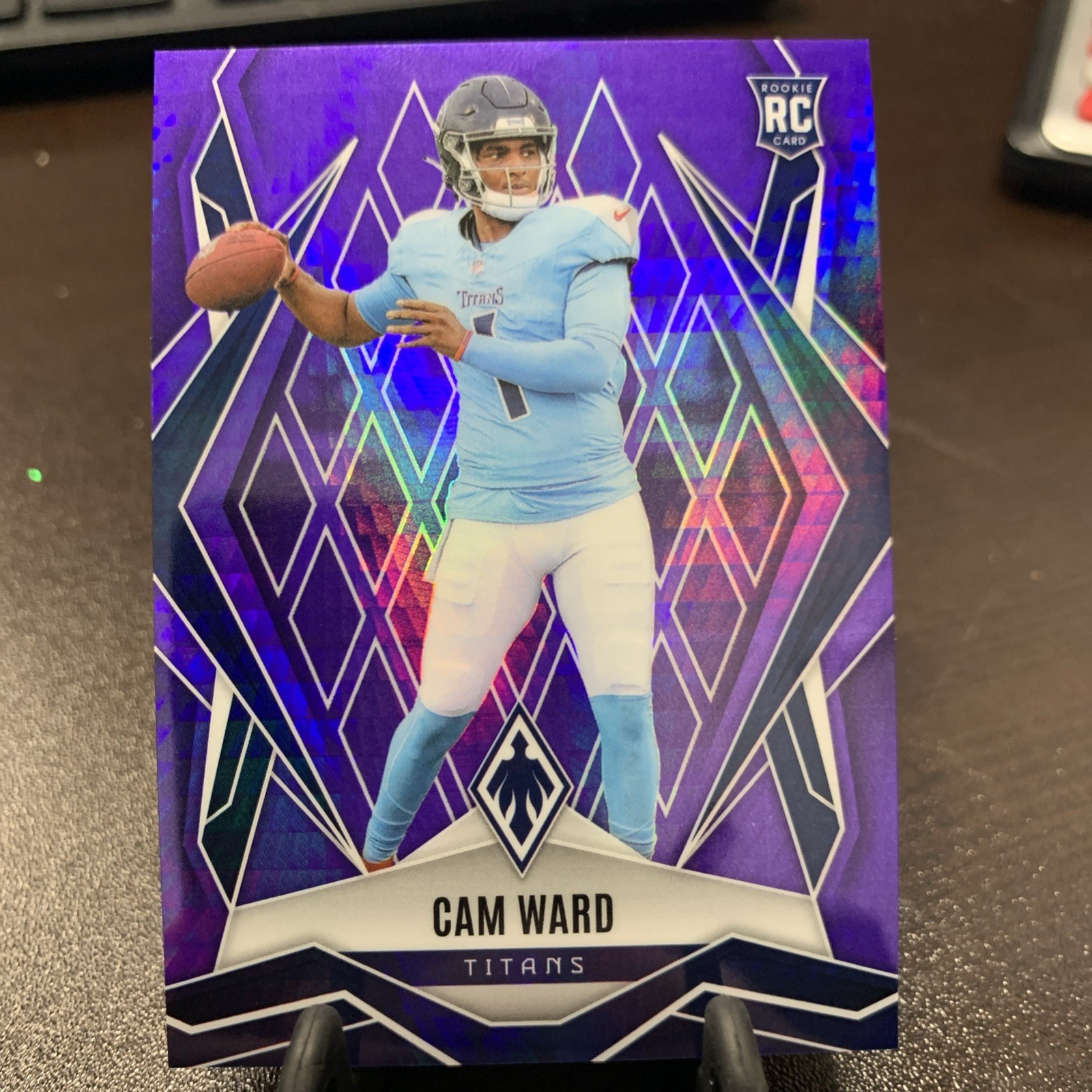2025 Panini Phoenix Football CAM WARD RC No. 194 PURPLE HYPER PRIZM #087/249
