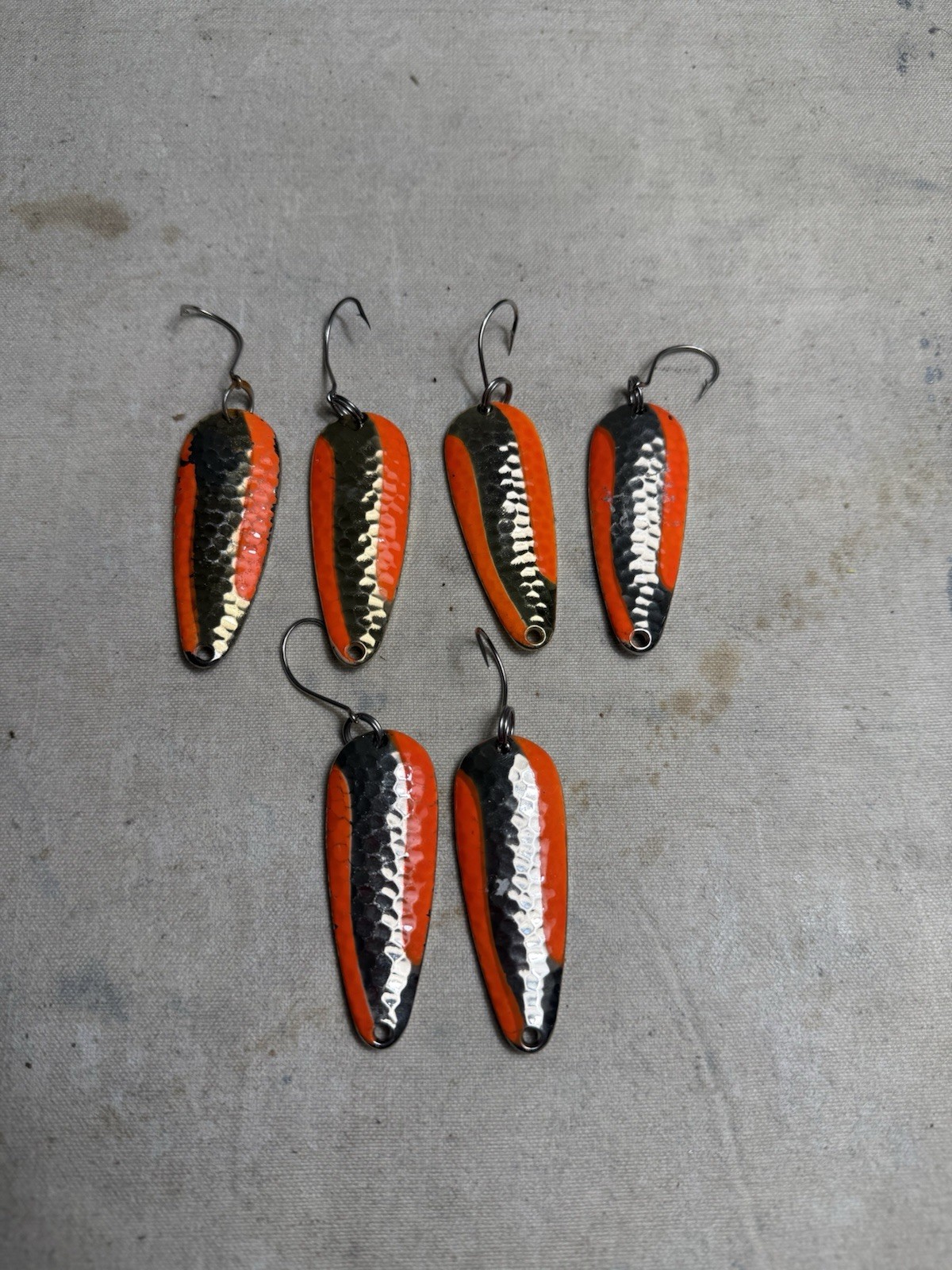 20 Vintage Fishing Lures Trolling Spoons Gold Silver Orange STEE LEE Freshwater - Image 12