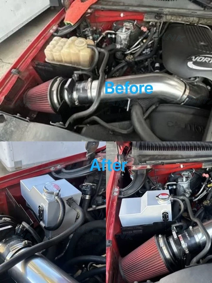 铝制冷却剂水库适用于雪佛兰Silverado凯迪拉克GMC Sierra Hummer H2 — 第 2/4 张图片