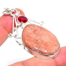 Maligano Jasper Gemstone Handmade 925 Sterling Silver Jewelry Pendant  RM-25