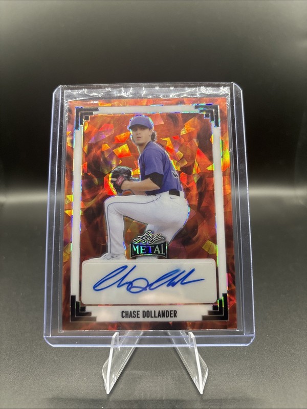 2024 Leaf Metal Chase Dollander Crystal Orange Auto 1/1