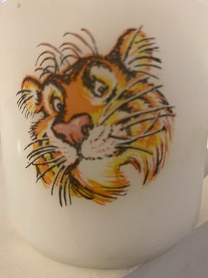 Fire King Vintage Esso Tiger Coffee Cups Mugs Set of 2 Made In USA