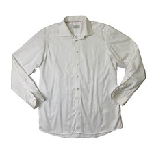 Eton Shirt Mens 17 White Contemporary Cotton Button Up Long Sleeve Formal Dress