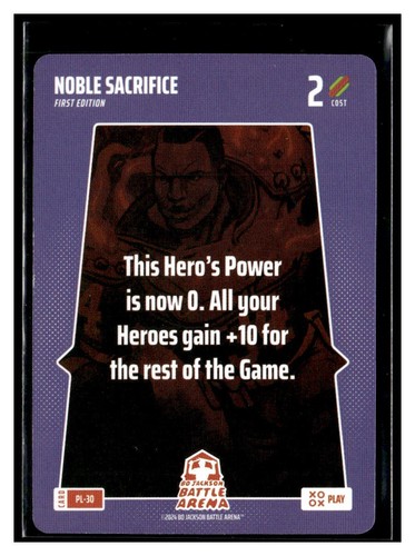 2024 Bo Jackson Battle Arena Noble Sacrifice Play Card #PL-30 SP