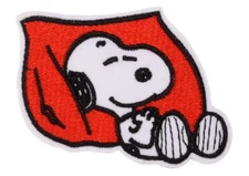 SNOOPY - Taking A Nap with Red Pillow - PEANUTS - Embroidered Iron-On Patch