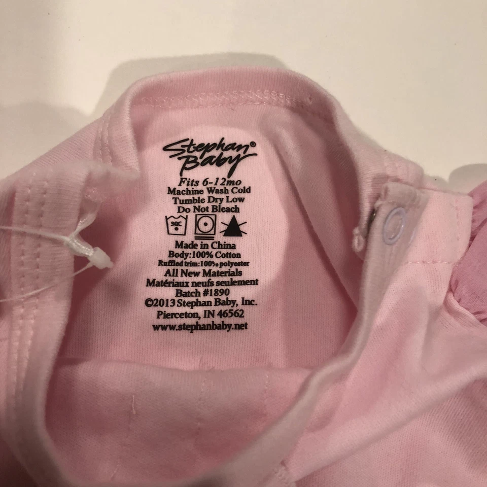 Stephan Baby Embroidered Snapshirt 6-12month Pink Tutu NWT Foto 3 de 3
