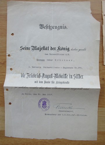 2 x Soldbuch und Urkunden eines Offiziers / Leutnant im Feldartillerie Rgt. 279 - Bild 3 von 12