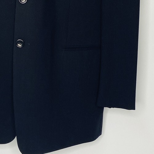 ARMANI COLLEZION Solid Blue Wool Suit Italy 44L Blazer Jacket - Picture 9 of 18