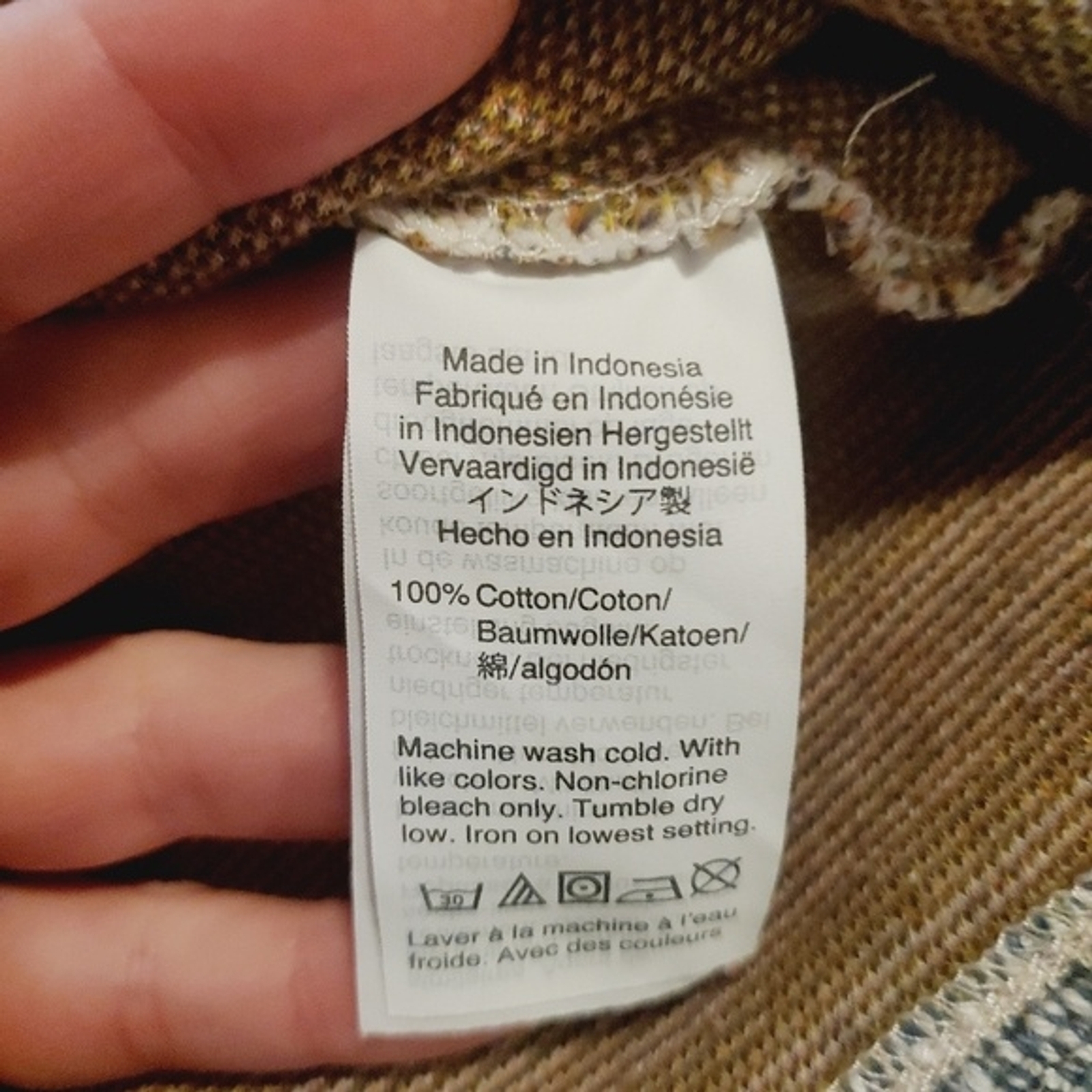 Texture & Thread Button-Front Top in Stripe size M - image 9