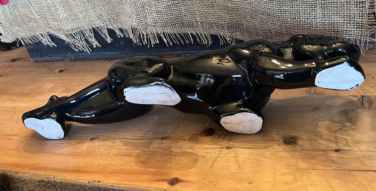 Bull　ビンテージ　パンサー　プランター Large Vintage Ceramic Bull Planter | eBay
