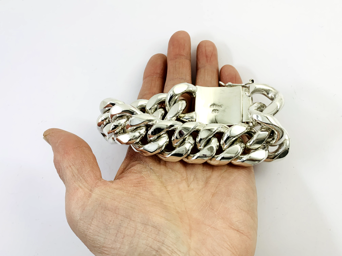 Very Heavy Taxco Mexico 925 Sterling Silver Cuban Link Very Heavy Taxco Mexico 925 Sterling Silver Cuban Link
