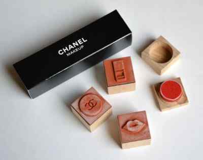 Chanel Stamp 3 type Set Novelty Coco Mark Wooden about H2