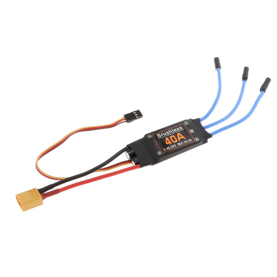 40A Brushless ESC Geschwindigkeitsregler XT60 Stecker RC Quadcopter Flugzeuge - Bild 3 von 4