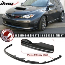Fits 08-10 Subaru Impreza WRX STI Front Bumper Lip Chin Spoiler Gloss Black PP