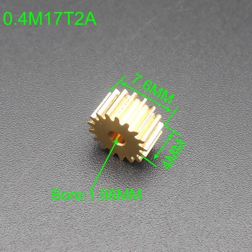 10Pc 0.4Mod 17T2A 172A Brass Gear Spur Pinion Bore Hole 2MM 1.98MM 4MM Leng 0.4M - Picture 8 of 8
