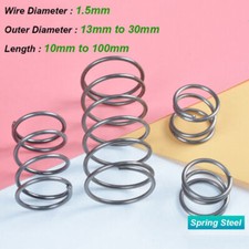 10Pcs Spring Steel Compression Pressure Springs 1.5mm Wire Diameter OD 13mm-30mm