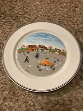 Villeroy & Boch Naif Laplau 3 Dinner Plate Porcelain Germany Luxembourg Farm Hay