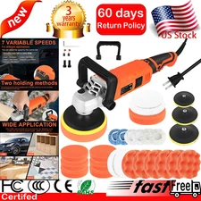 Car Buffer Polisher Waxer 7-Speed Rotary 6" + 7" Backing Plate Polishing Machine